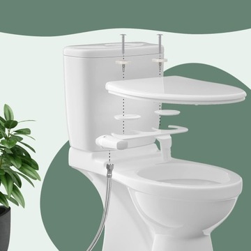 КРЕПЛЕНИЕ БИДЕ К ТУНАТУ, ДВОЙНАЯ НАСАДКА, РЕГУЛИРУЕМОЕ ДАВЛЕНИЕ ВОДЫ