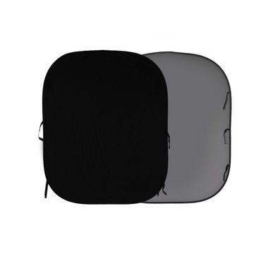 Tło Manfrotto Plain 1,8x2,15m Czarne/Szare