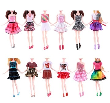 НАБОР ИЗ 35 КУКОЛ ОДЕЖДЫ БАЛЬНЫЕ ПЛАТЬЯ ПОДАРОК ​​ДЛЯ ДЕВОЧКИ FUN XXL