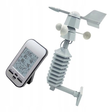 Anemometr Wiatromierz Miernik Wiatru 433 MHz Biały