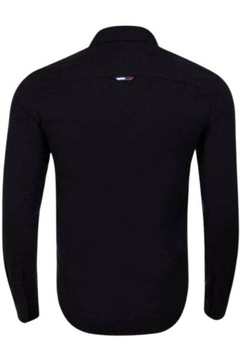 Tommy Hilfiger koszula męska czarna długi rękaw slim bawełna rozmiar L