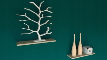 PÓŁKA ŚCIENNA WISZĄCA DĄB SONOMA 90CM REGAŁ MONTAŻ