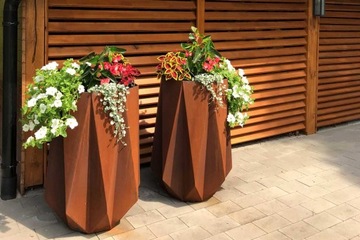 Горшок металлический Corten ESTRECHO 2 60х30х120