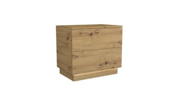 NOWOCZESNA SZAFKA NOCNA SELA 2 SZUFLADY PODŚWIETLENIE LED DĄB ARTISAN