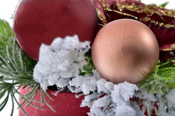 STROIK ŚWIĄTECZNY NA STÓŁ FLOWER BOX BOŻE NARODZENIE KOMPOZYCJA ŚWIERK GŁÓG