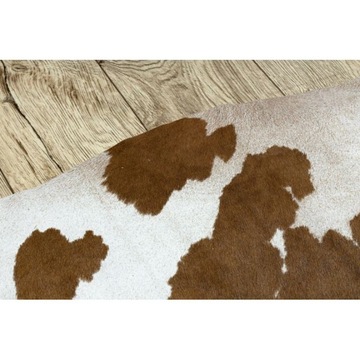 Ковер Искусственная коровья кожа черно-коричневый 100х150 см