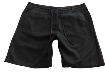 NEXT______ CZARNE LNIANE SPODENKI 44