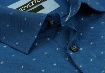 KRZYSZTOF koszula niebieska 48 188/194 dł. klasyczna WX68K