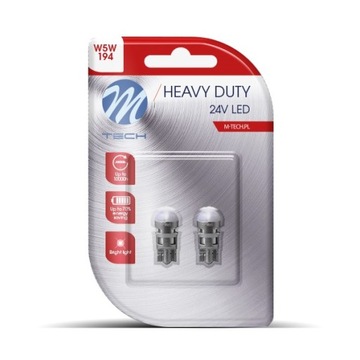 Diody LED OSRAM W5W SOCZEWKA 24V białe M-tech