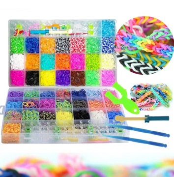 НАБОР РЕЗИНОК ДЛЯ ИЗГОТОВЛЕНИЯ ЮВЕЛИРНЫХ БРАСЛЕТОВ DIY XXL ЦВЕТНЫЕ РАНЬШЕ