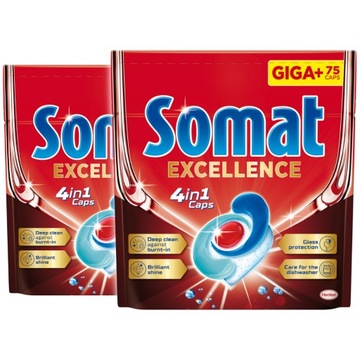 Somat Excellence Tabletki do Zmywarki 4w1 75 x2