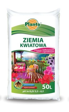 Ziemia Kwiatowa Kwiaty Planta Podłoże 50l