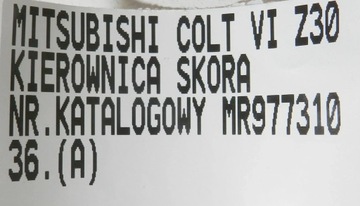 MITSUBISHI COLT 6 VI Z30 02-09 VOLANT KŮŽE MR977310