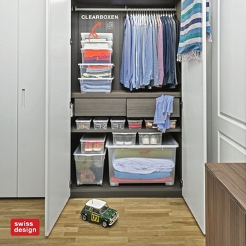 Ящик для хранения с крышкой 10 л ПРОЗРАЧНЫЙ