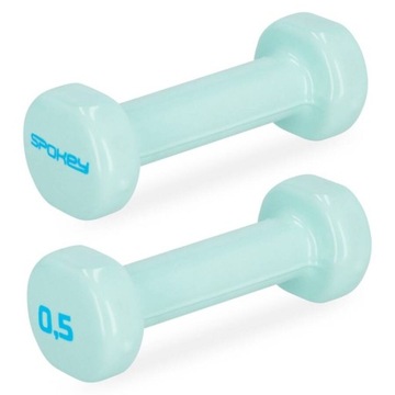 Zestaw Hantle Żeliwne Pokryte Winylem Do Ćwiczeń Fitness Treningu 2x0,5 kg