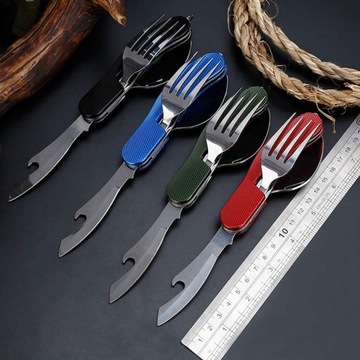 Туристические предметы первой необходимости из стали, складные 4 в 1