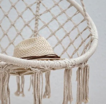 Плетеный садовый подвесной стул * гамак макраме *