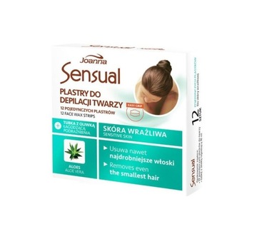 Joanna Sensual plastry do depilacji twarzy 12 szt.