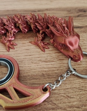 Keyspinner Keyrambit+DRAGON CRYSTAL BABY DRAGON TikTok - ЗОЛОТО
