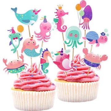 Бумажные шапки РУСУЛКА Радужная Русалка на день рождения ARIELKA 6 шт