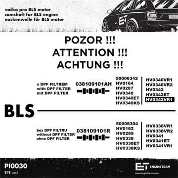 ET ENGINETEAM HV0342VR1 Zestaw wału rozrządu