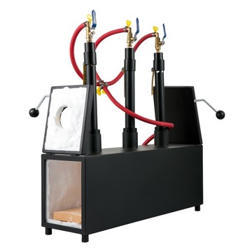 Газовая ковочная печь VEVOR 15L, 2 дверцы, 3 горелки