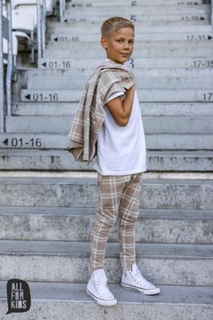 Костюм из хлопка в клетку для МАЛЬЧИКА 140 146