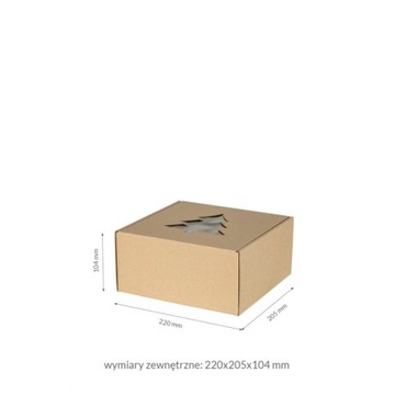 ПОДАРОЧНЫЙ КАРТОН С ОКНОМ РОЖДЕСТВЕНСКАЯ ЕЛКА 20Х20Х10СМ