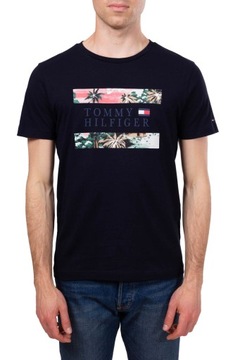 KOSZULKA MĘSKA TOMMY HILFIGER T-SHIRT GRANAT R. S