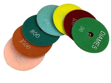 НАБОР ИЗ 7 ДИСКОВ ДЛЯ ВЛАЖНОЙ ПОЛИРОВКИ FI 100 OD #50