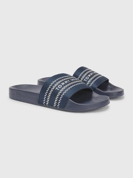 Damskie Klapki Webbing Slide Tommy Hilfiger Granatowy 39 FW0FW07153 DW6