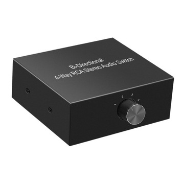 4 Ways Bi directional R L Stereo Audio Switcher