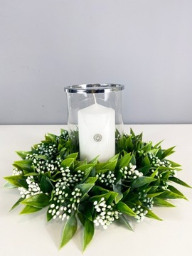 WIANEK DEKORACYJNY RÓŻOWE KULKI SZTUCZNE KWIATY D