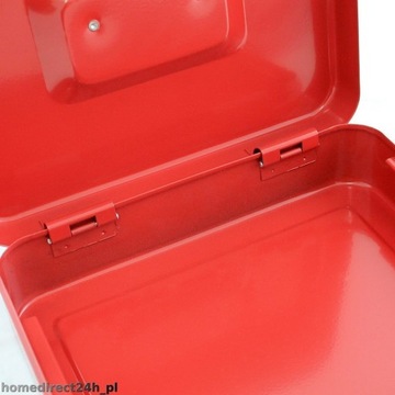 КАССЕТА ДЛЯ ДЕНЕГ, МЕТАЛЛИЧЕСКИЙ СЕЙФ, 25 СМ, КРАСНЫЙ