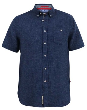 DUKE D555 DUŻE ROZMIARY KOSZULA LNIANA CASUAL BAWEŁNA LEN 6XL 172cm