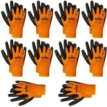 10x Rękawiczki Rękawice Robocze OCIEPLANE Zimowe Ochronne Verken EcoWint 10