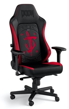 FOTEL NOBLECHAIRS HERO DOOM EDITION, CZARNY, CZARNE OBSZYCIE (NBL-HRO-PU-DE