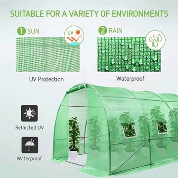 Садовый туннель из фольги 8м2 Теплица 4м х 2м 8 окон в сад высокого качества