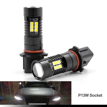 biały 2 żarówki LED P13W do Audi A4 B8 NonFL, biał