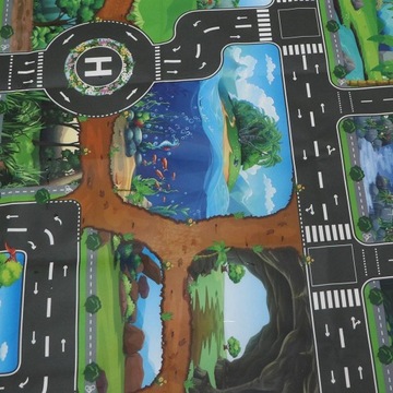 2 szt. Zestaw zabawek do gry Dinosaur World Road System Playmat
