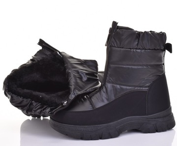 ЖЕНСКИЕ ЗИМНИЕ БОТИНКИ ДЛЯ МОРОЗНОГО СНЕГА, ЧЕРНЫЕ
