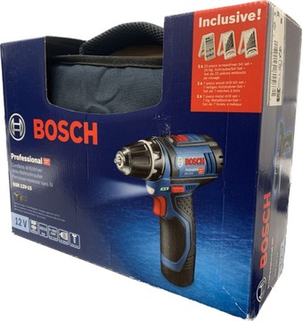 BOSCH GSR 12V-15 2x2.0Ah+dodatki