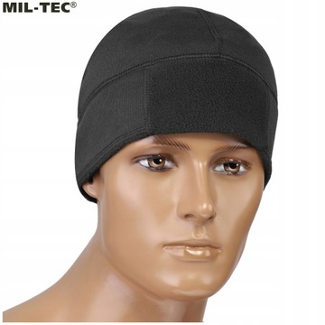 Czapka zimowa ciepła polarowa elastyczna Mil-Tec Fleece Cap czarna