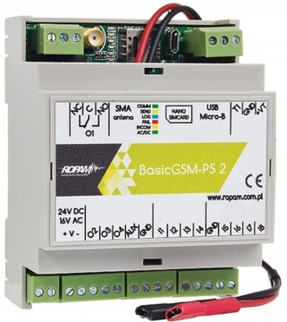BasicGSM-PS-D4M 2 MODUŁ GSM POWIADOMIENIE DIN