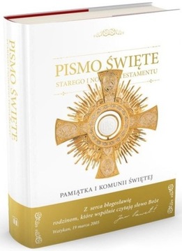 PISMO ŚWIĘTE BIBLIA PAMIĄTKA I KOMUNII ŚWIĘTEJ