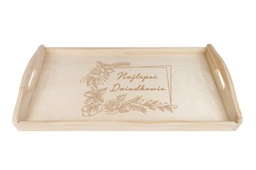 Деревянный ПОДНОС с гравировкой 