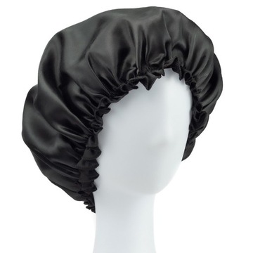 Атласная черная кепка