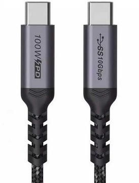 KABEL 2m USB 3.1 gen2 10Gb/s QC PowerDelivery 100W