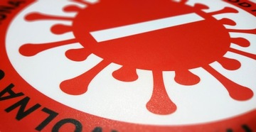 НАПОЛЬНАЯ НАКЛЕЙКА 30см ЗОНА, БЕЗ КОРОНАВИРУСА