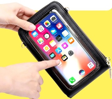 Damska torebka na telefon mini portfel listonoszka